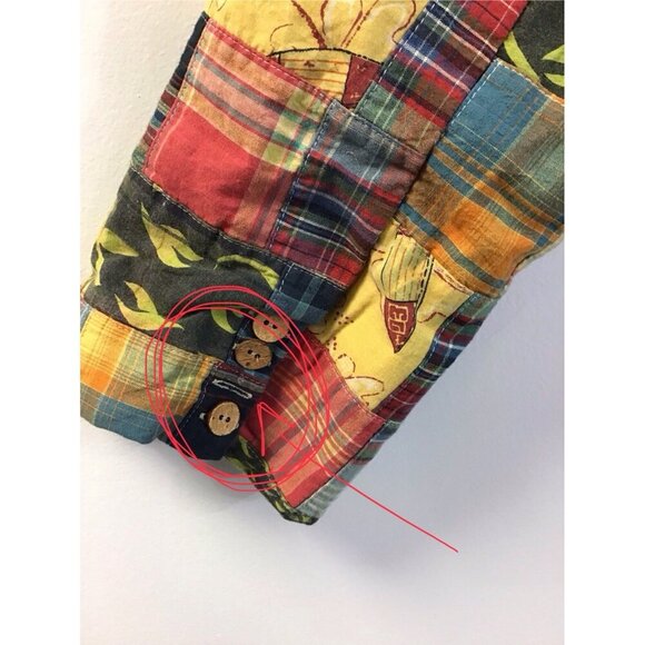 Men’s Tailor Vintage Patchwork Blazer Beach Themed Size L  🩵 - Picture 4 of 11